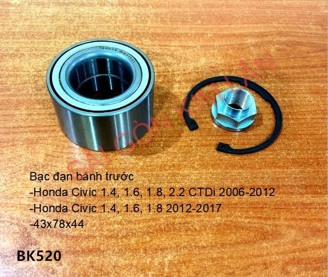 Bạc đạn bánh Honda Civic 1.4, 1.6, 1.8 2012-2017