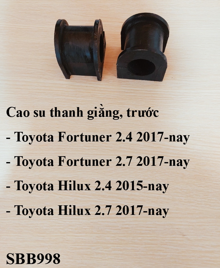 Cao su thanh giằng, trước Toyota Fortuner 2.7 2017-nay